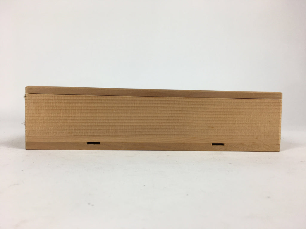 Japanese Wooden Storage Box Vtg Pottery Hako Inside 15.6x24.2x4cm WB881