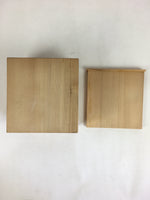 Japanese Wooden Storage Box Vtg Pottery Hako Inside 16.0x10.5x17.0cm WB940