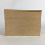 Japanese Wooden Storage Box Vtg Pottery Hako Inside 16.2x10.9x11.5cm WB852