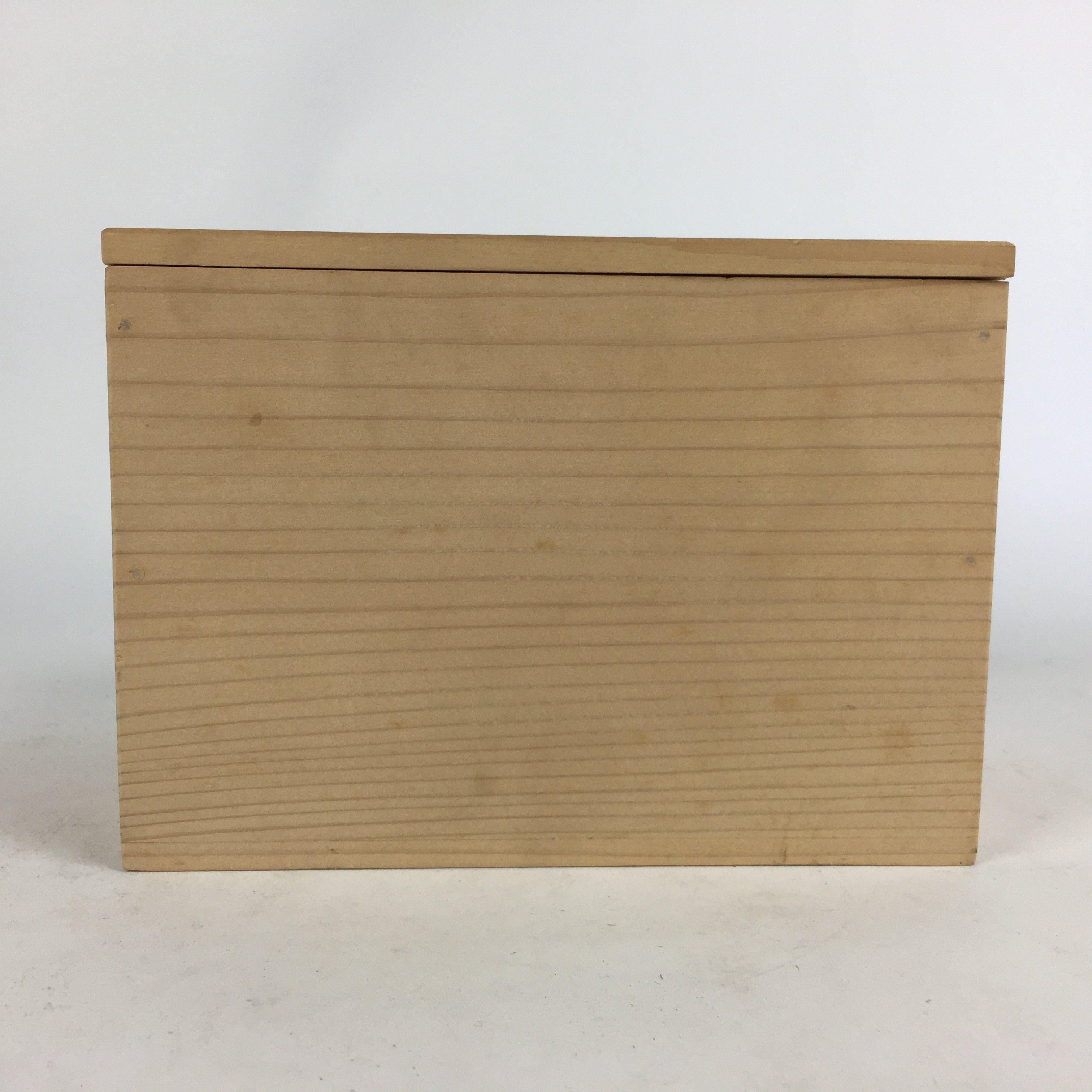 Japanese Wooden Storage Box Vtg Pottery Hako Inside 16.2x10.9x11.5cm WB852