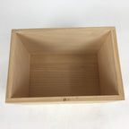 Japanese Wooden Storage Box Vtg Pottery Hako Inside 16.2x10.9x11.5cm WB852