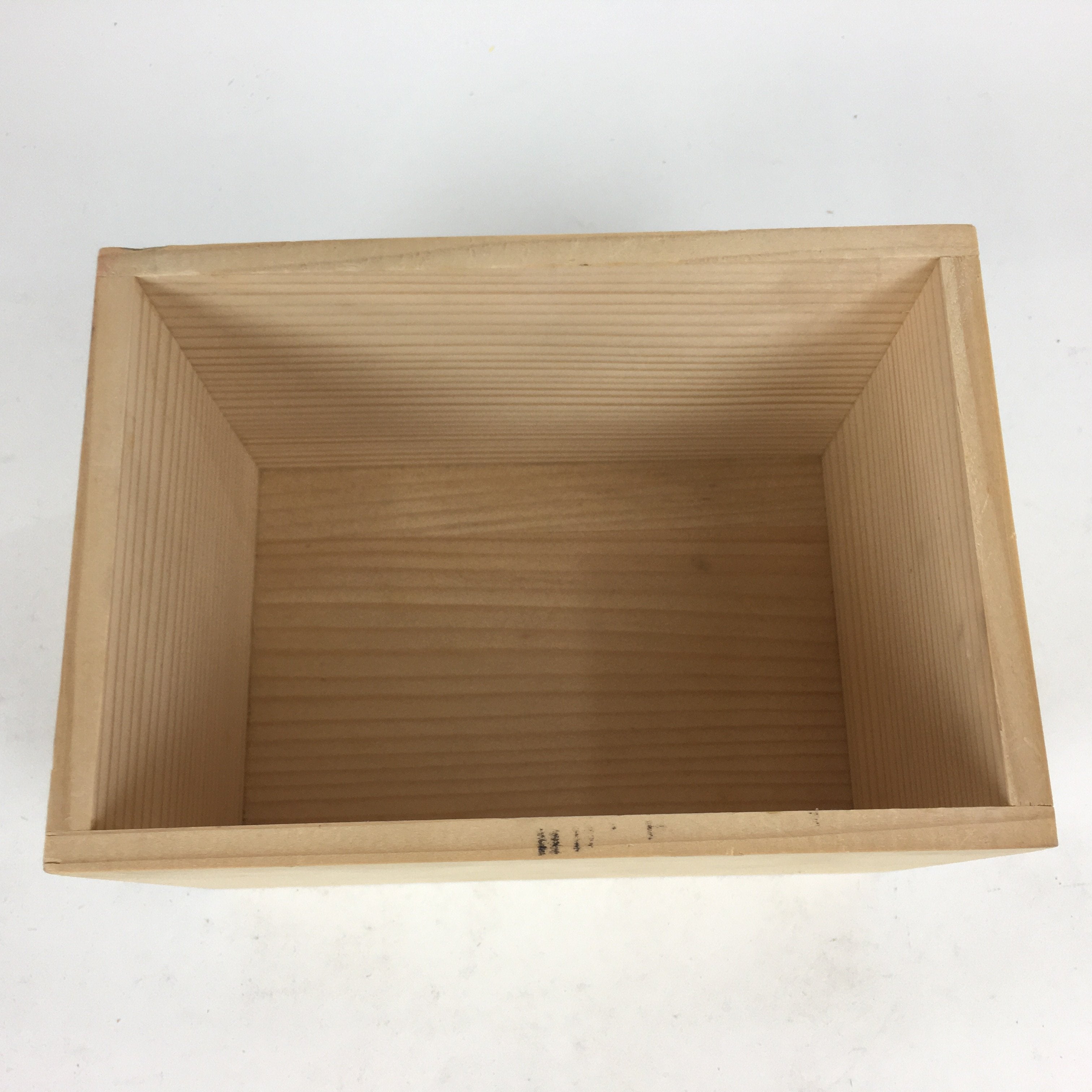 Japanese Wooden Storage Box Vtg Pottery Hako Inside 16.2x10.9x11.5cm WB852