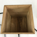 Japanese Wooden Storage Box Vtg Pottery Hako Inside 17.5x17.5x20.7cm WB925