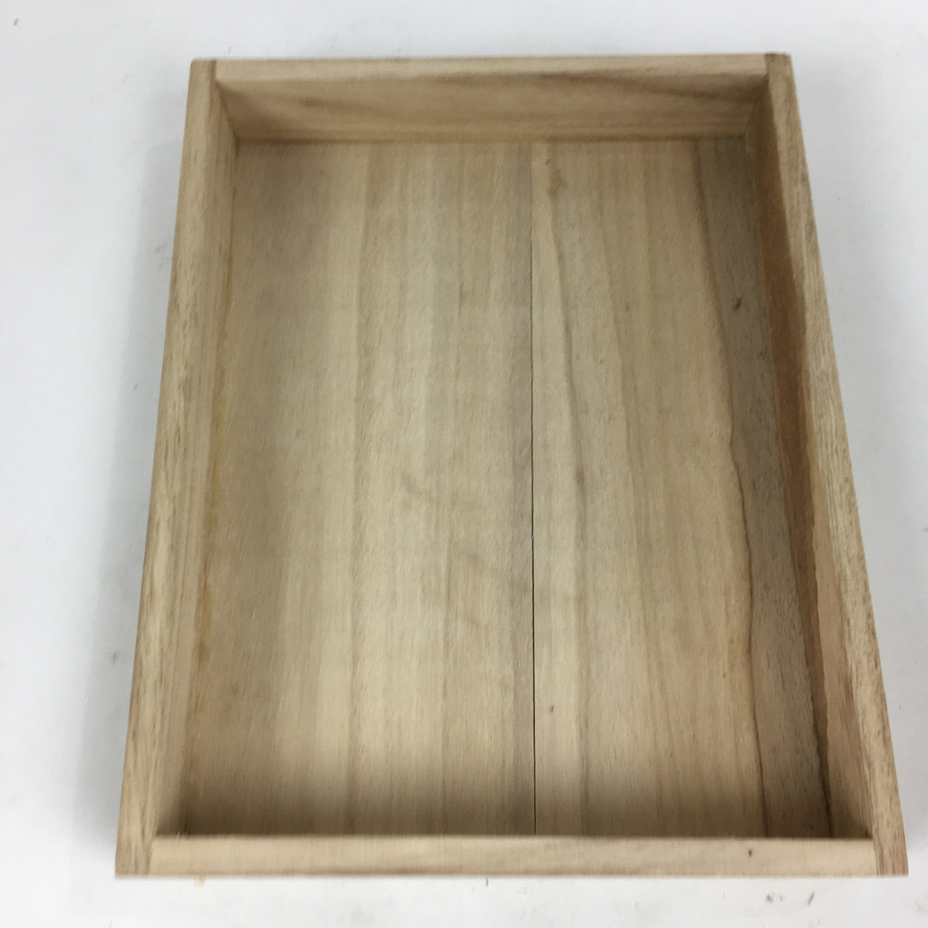 Japanese Wooden Storage Box Vtg Pottery Hako Inside 17x22x3cm WB903