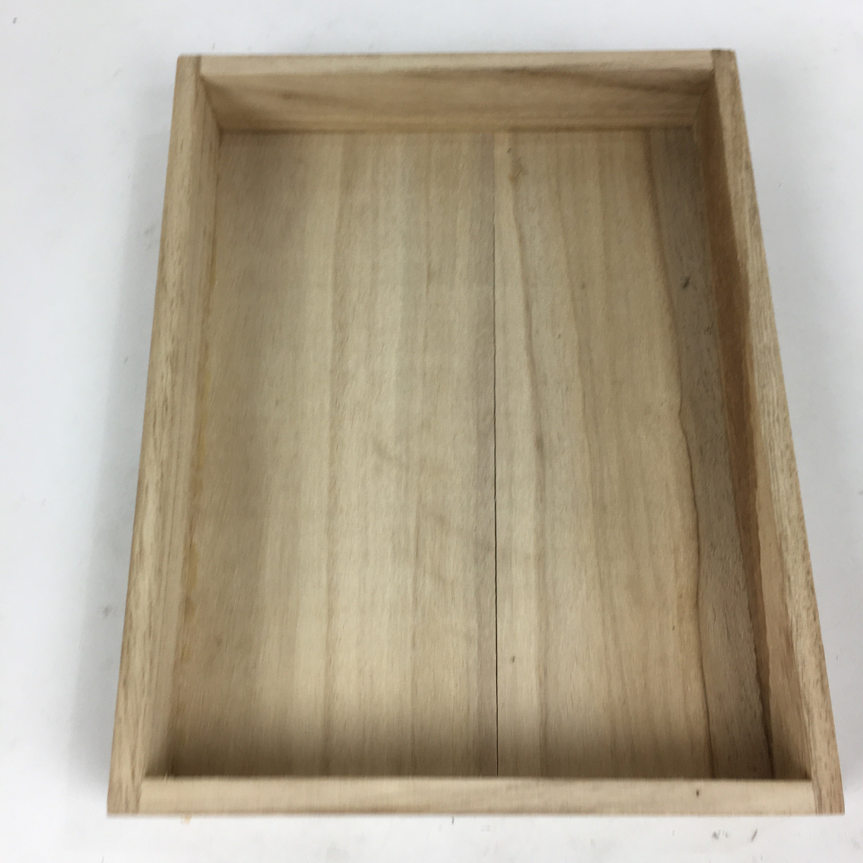 Japanese Wooden Storage Box Vtg Pottery Hako Inside 17x22x3cm WB903