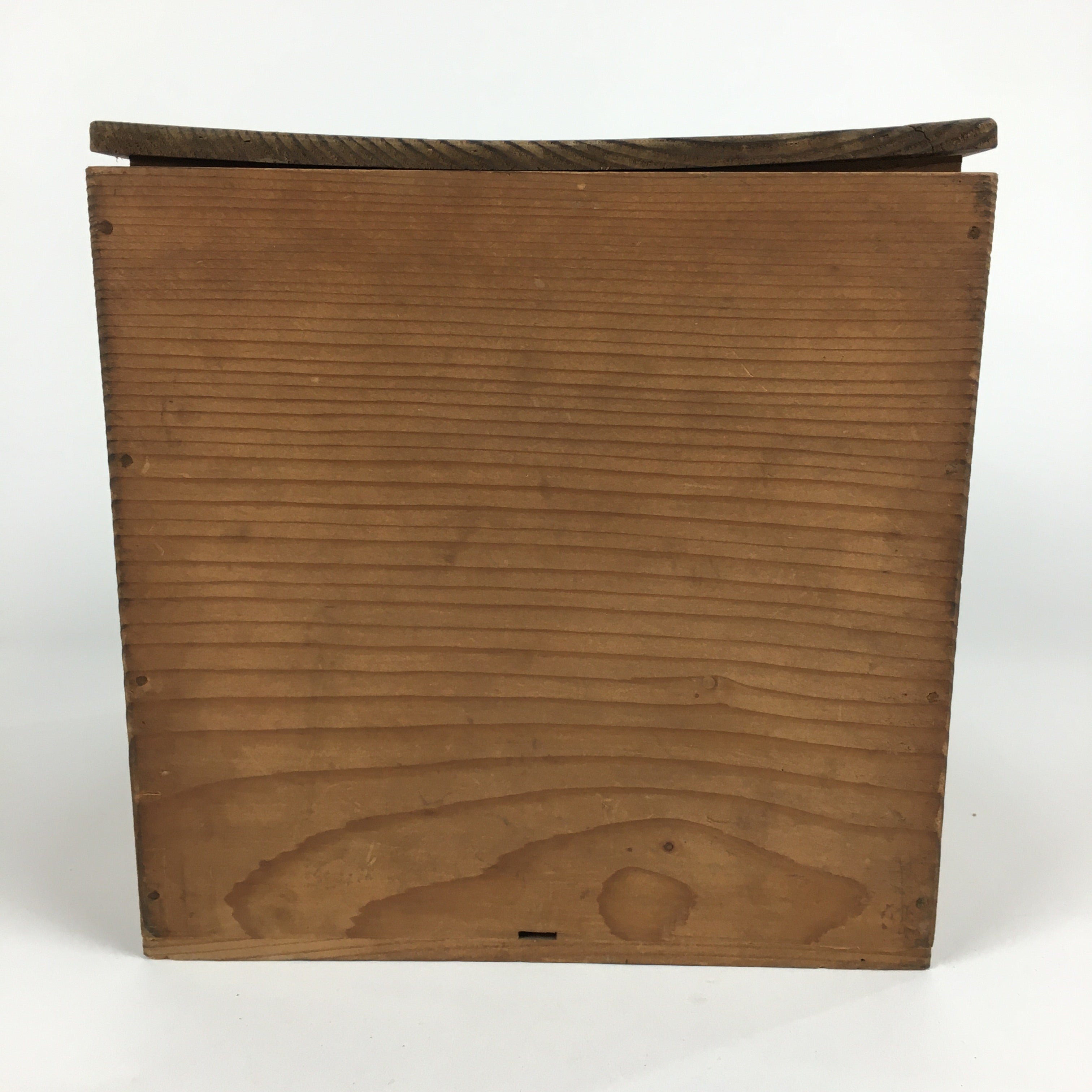 Japanese Wooden Storage Box Vtg Pottery Hako Inside 20.5x20.7x20.5cm WB879
