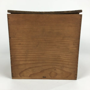 Japanese Wooden Storage Box Vtg Pottery Hako Inside 20.5x20.7x20.5cm WB879