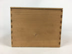 Japanese Wooden Storage Box Vtg Pottery Hako Inside 21.5x15.5x12.5cm WB858