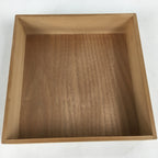 Japanese Wooden Storage Box Vtg Pottery Hako Inside 22.6x22.8x6cm WB904