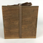 Japanese Wooden Storage Box Vtg Pottery Hako Inside 22x22x21.2cm WB843