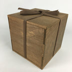 Japanese Wooden Storage Box Vtg Pottery Hako Inside 22x22x21.2cm WB843