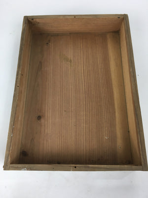 Japanese Wooden Storage Box Vtg Pottery Hako Inside 22x31.2x4.6cm WB908