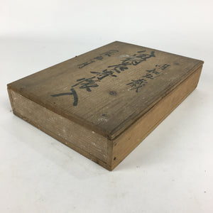 Japanese Wooden Storage Box Vtg Pottery Hako Inside 22x31.2x4.6cm WB908