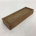 Japanese Wooden Storage Box Vtg Pottery Hako Inside 22x6.9x2.3cm WB895