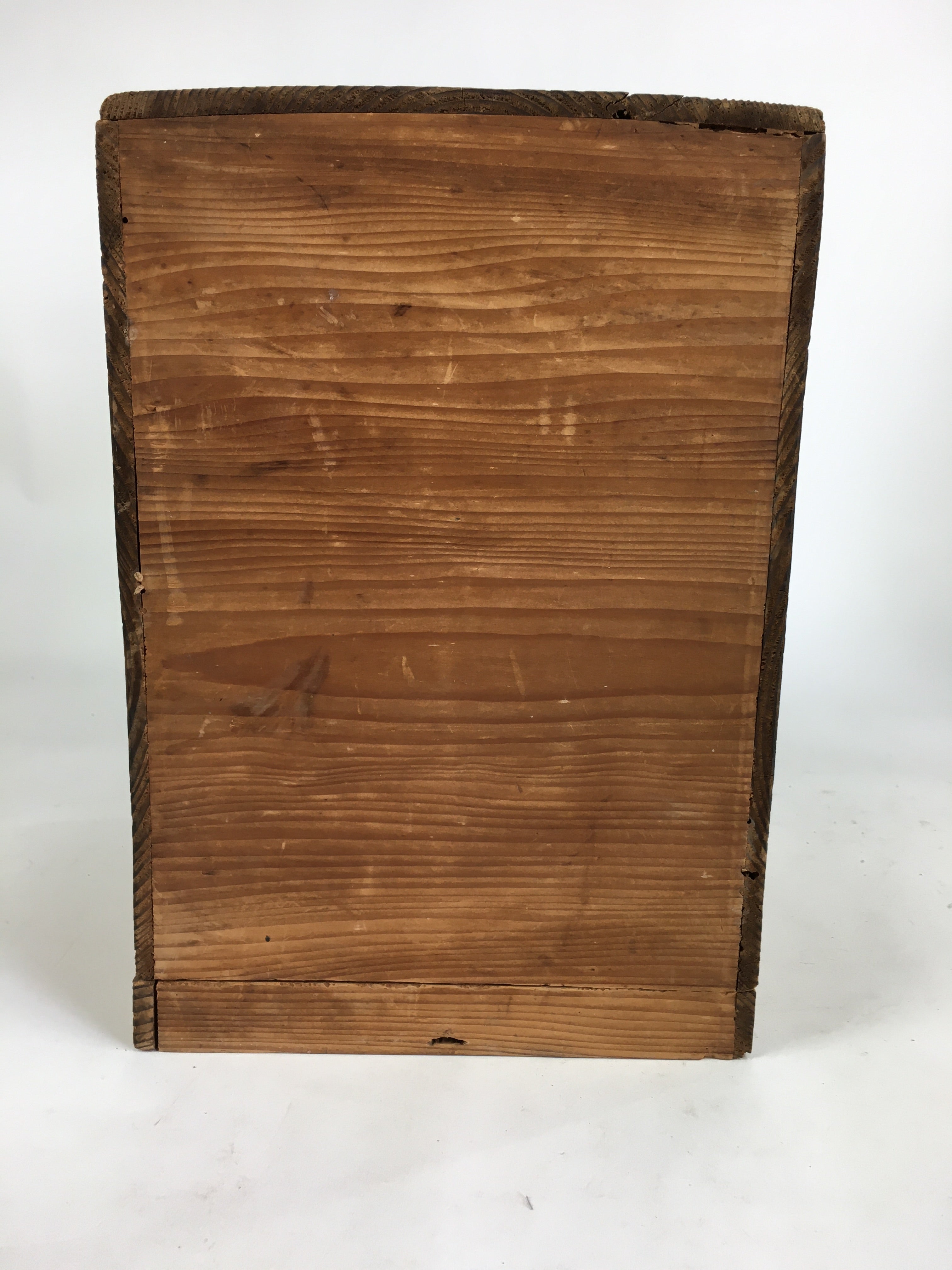 Japanese Wooden Storage Box Vtg Pottery Hako Inside 23.5x22.3x30.5cm WB914