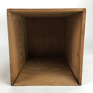 Japanese Wooden Storage Box Vtg Pottery Hako Inside 23.5x22.3x30.5cm WB914