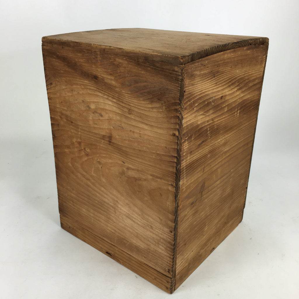 Japanese Wooden Storage Box Vtg Pottery Hako Inside 23.5x22.3x30.5cm WB914