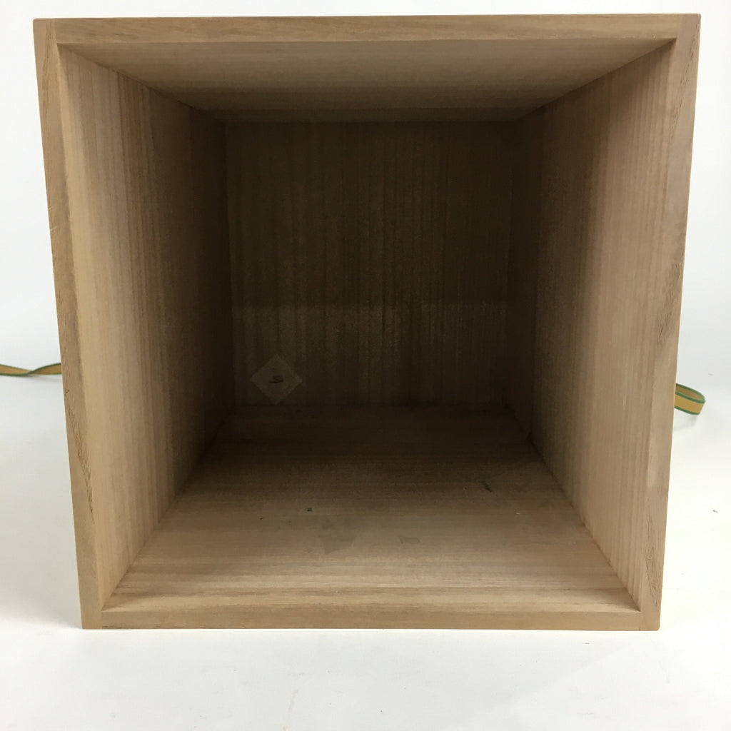 Japanese Wooden Storage Box Vtg Pottery Hako Inside 23x23x36.4cm WB873