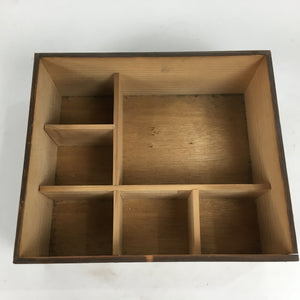 Japanese Wooden Storage Box Vtg Pottery Hako Inside 24.6x20.9x9cm WB906