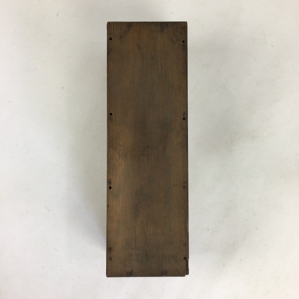Japanese Wooden Storage Box Vtg Pottery Hako Inside 28.0x8.0x6.0cm WB944