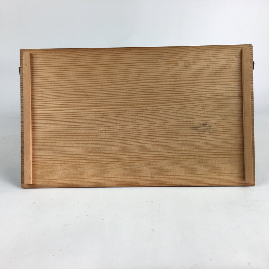 Japanese Wooden Storage Box Vtg Pottery Hako Inside 40.5x23.7x20.5cm WB869