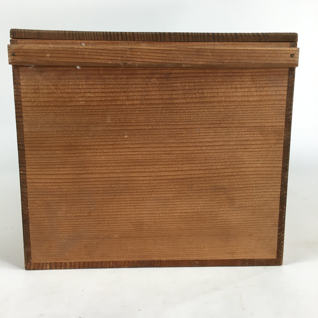 Japanese Wooden Storage Box Vtg Pottery Hako Inside 40.5x23.7x20.5cm WB869