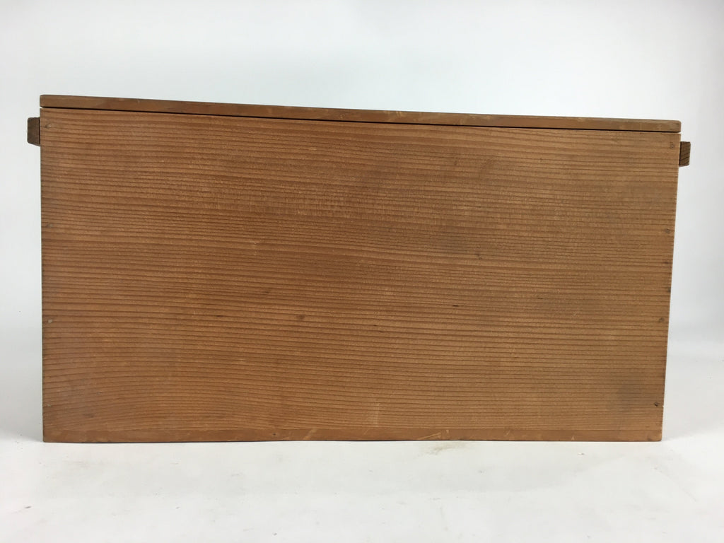Japanese Wooden Storage Box Vtg Pottery Hako Inside 40.5x23.7x20.5cm WB869