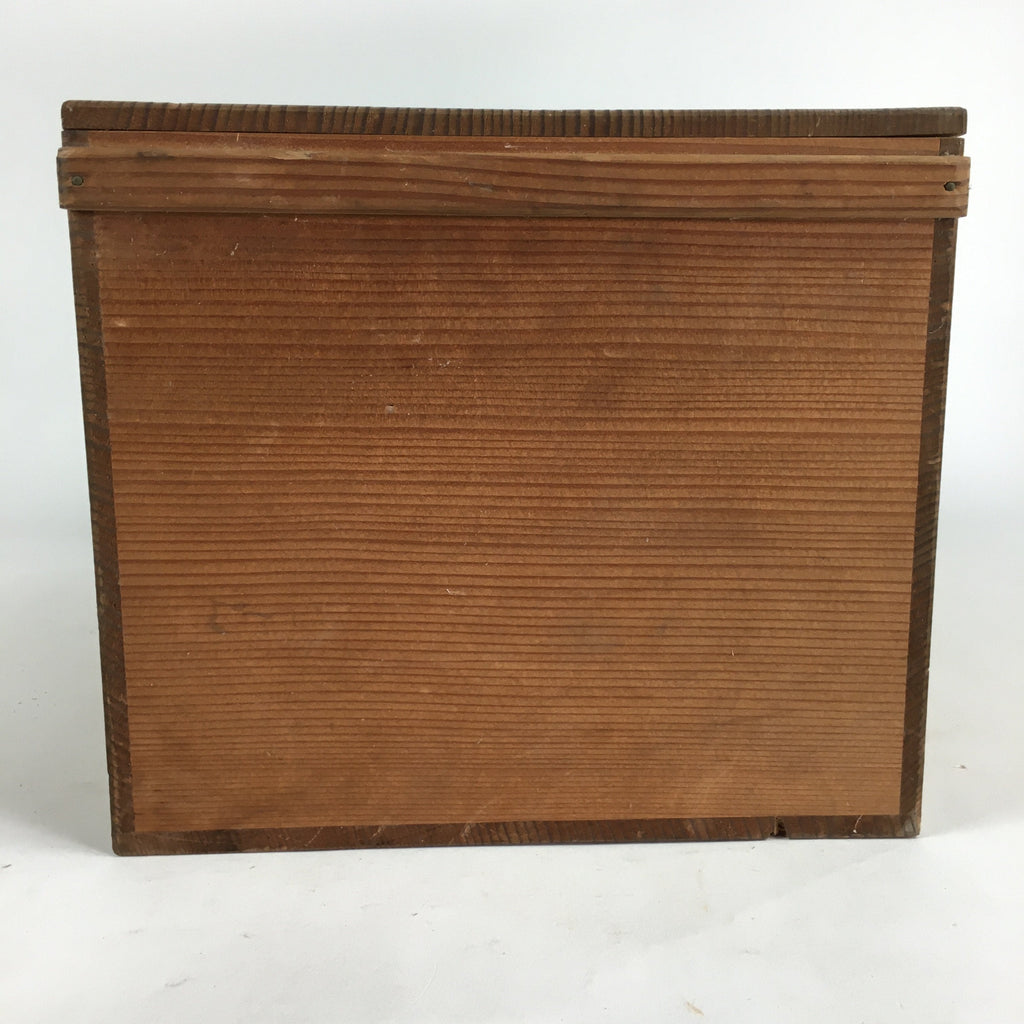 Japanese Wooden Storage Box Vtg Pottery Hako Inside 40.5x23.7x20.5cm WB869