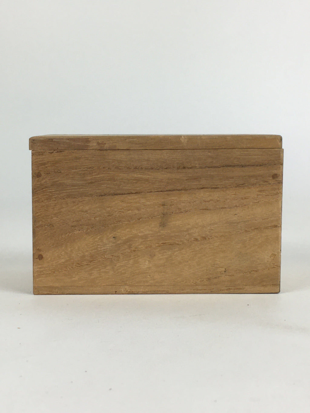 Japanese Wooden Storage Box Vtg Pottery Hako Inside 4.8x10.0x6.0cm WB932