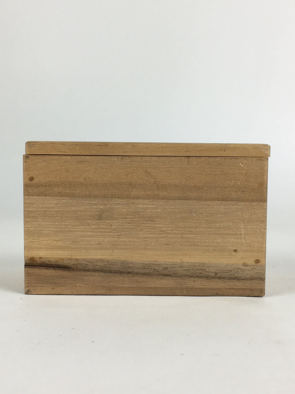 Japanese Wooden Storage Box Vtg Pottery Hako Inside 4.8x10.0x6.0cm WB932