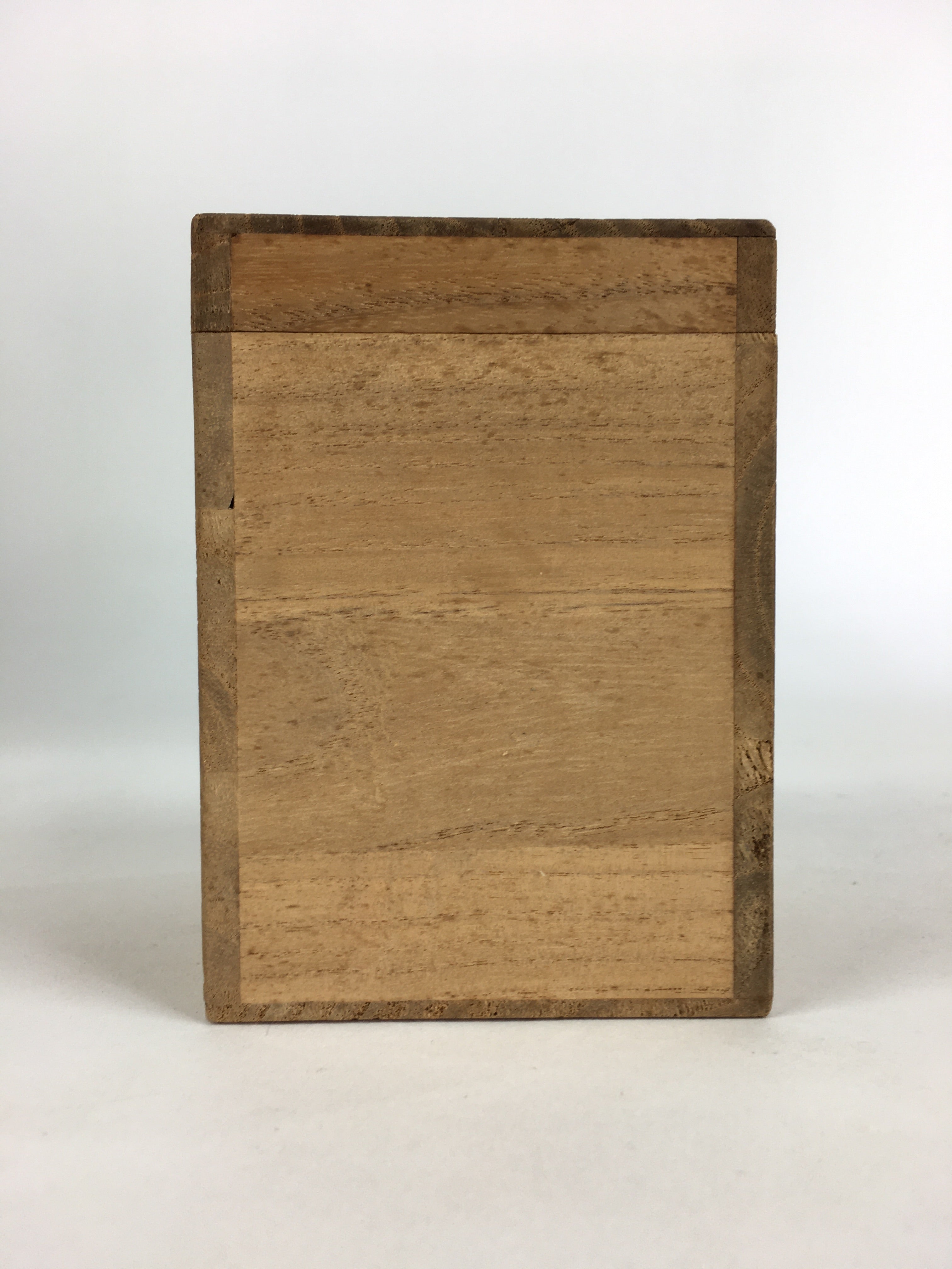 Japanese Wooden Storage Box Vtg Pottery Hako Inside 6.0x8.0x9.0cm WB931
