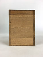 Japanese Wooden Storage Box Vtg Pottery Hako Inside 6.0x8.0x9.0cm WB931