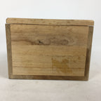 Japanese Wooden Storage Box Vtg Pottery Hako Inside 6.9x6.9x4.8cm WB894