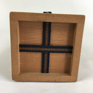Japanese Wooden Storage Box Vtg Pottery Hako Inside 7.3x7.4x19.2cm WB926