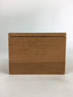 Japanese Wooden Storage Box Vtg Pottery Hako Inside 8.0x8.0x5.8cm WB930