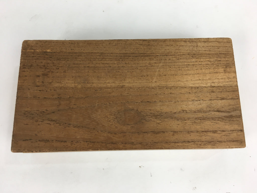 Japanese Wooden Storage Box Vtg Pottery Hako Inside 8.2x17.2x2.2cm WB888