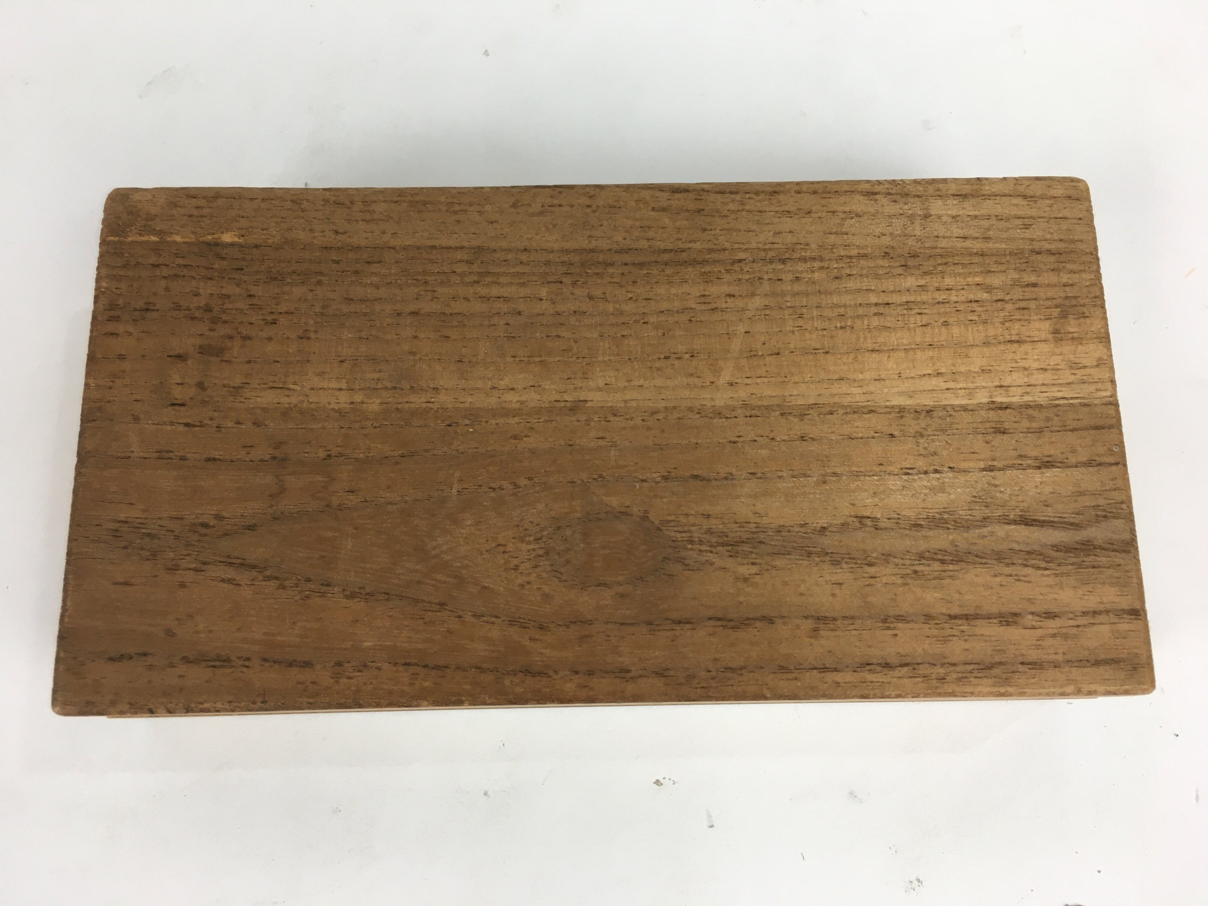 Japanese Wooden Storage Box Vtg Pottery Hako Inside 8.2x17.2x2.2cm WB888