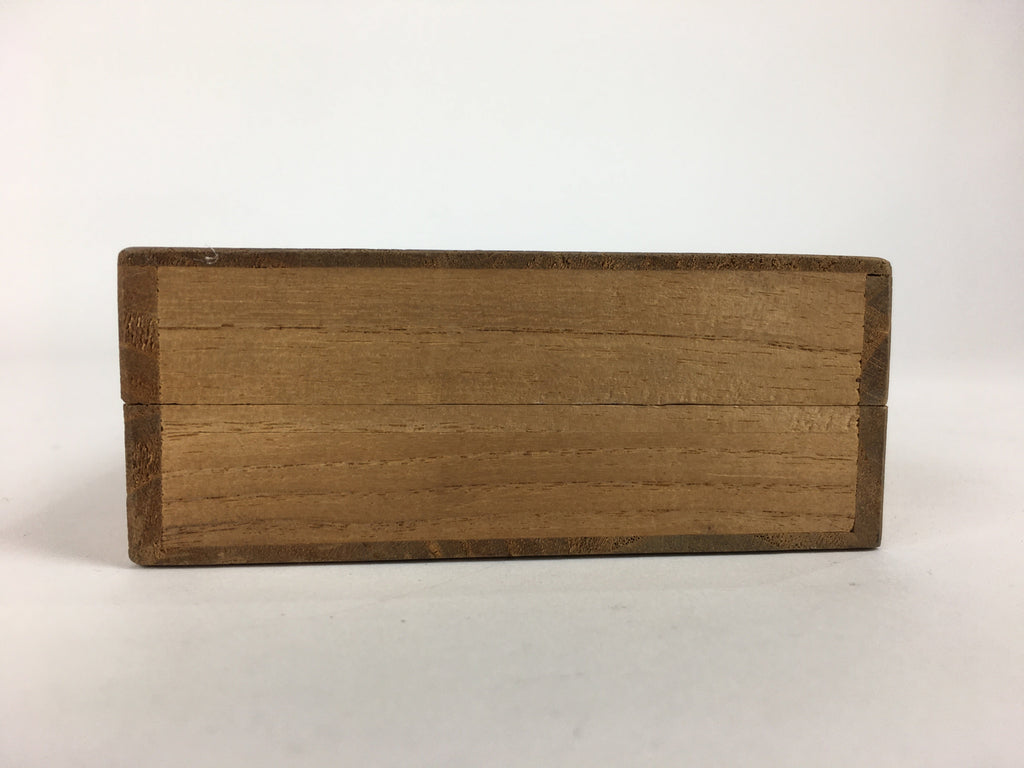 Japanese Wooden Storage Box Vtg Pottery Hako Inside 8.2x17.2x2.2cm WB888