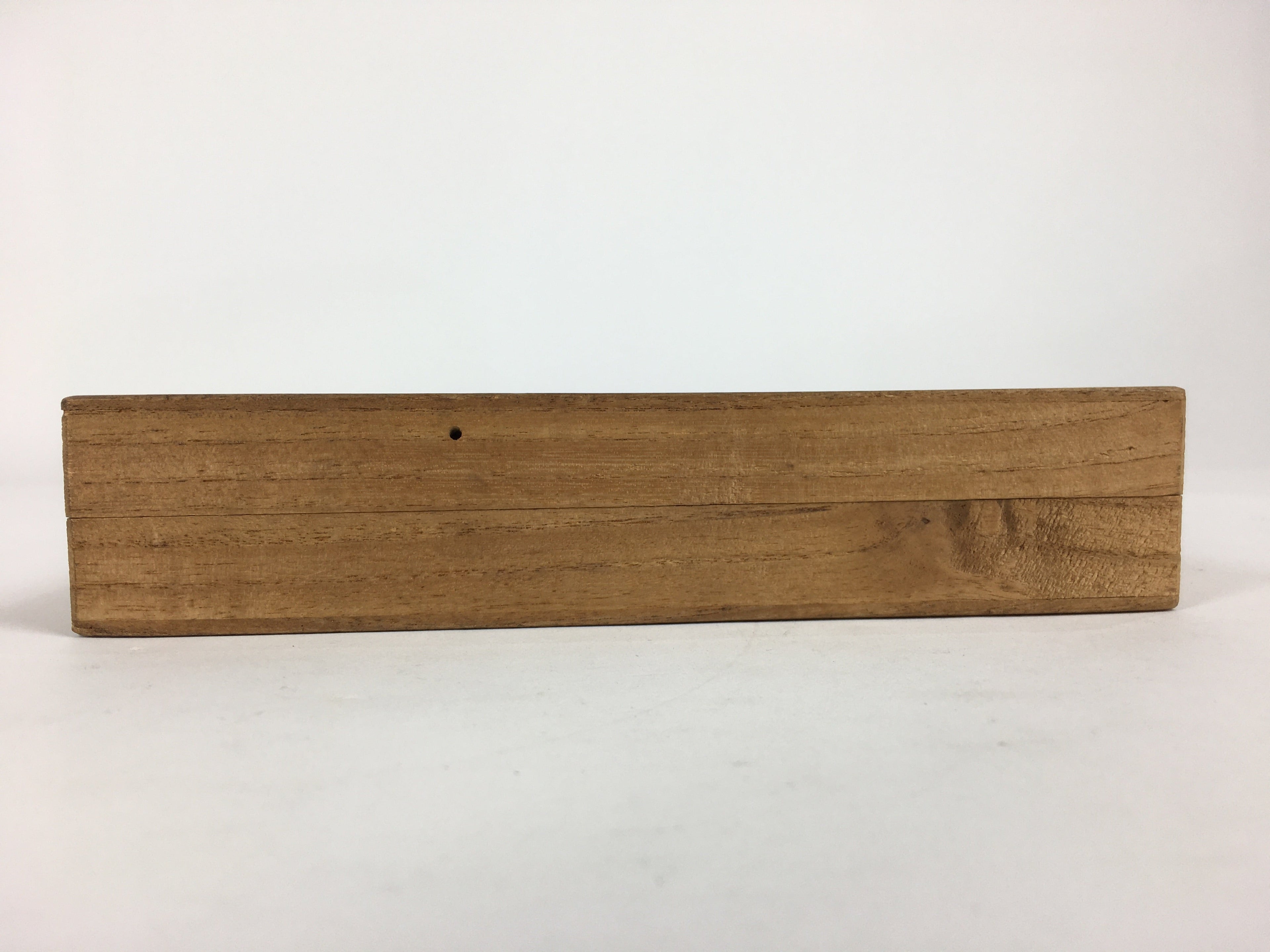 Japanese Wooden Storage Box Vtg Pottery Hako Inside 8.2x17.2x2.2cm WB888