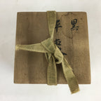 Japanese Wooden Storage Box Vtg Pottery Hako Inside 8.4x8.4x7.5cm WB922