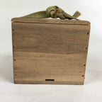 Japanese Wooden Storage Box Vtg Pottery Hako Inside 8.4x8.4x7.5cm WB922