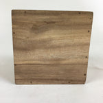 Japanese Wooden Storage Box Vtg Pottery Hako Inside 8.4x8.4x7.5cm WB922
