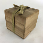 Japanese Wooden Storage Box Vtg Pottery Hako Inside 8.4x8.4x7.5cm WB922