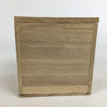 Japanese Wooden Storage Box Vtg Pottery Hako Inside 8.7x8.9x9.5cm WB850