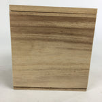 Japanese Wooden Storage Box Vtg Pottery Hako Inside 8.7x8.9x9.5cm WB850