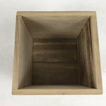 Japanese Wooden Storage Box Vtg Pottery Hako Inside 8.7x8.9x9.5cm WB850