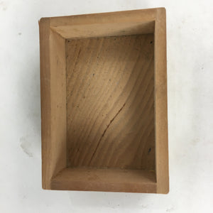 Japanese Wooden Storage Box Vtg Pottery Hako Inside 8x5.5x2.5cm WB893