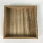 Japanese Wooden Storage Box Vtg Pottery Hako Inside 8x8x2.5cm WB882