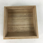 Japanese Wooden Storage Box Vtg Pottery Hako Inside 8x8x2.5cm WB884