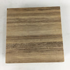 Japanese Wooden Storage Box Vtg Pottery Hako Inside 8x8x2.5cm WB884